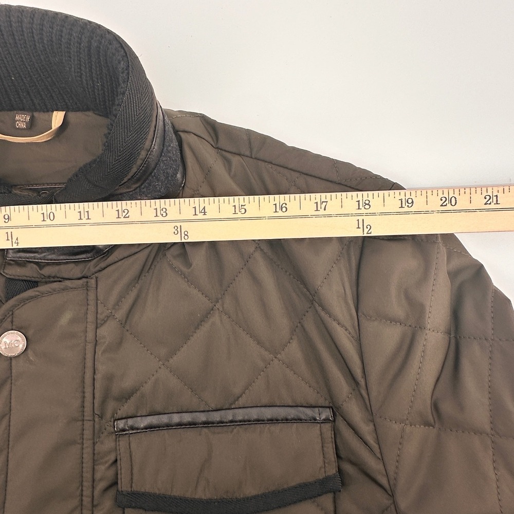 Madison Creek Outfitters Mens Large Quilted Jacket Olive Green Elbow Patches‎ - Picture 10 of 13